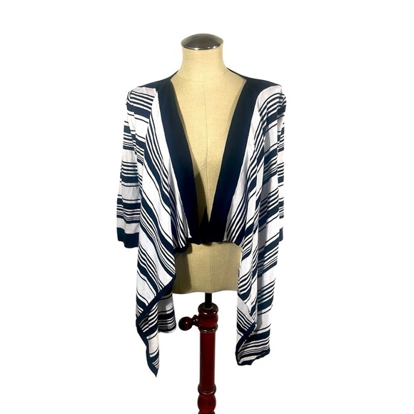 WHBM Striped Open Cardigan Size Medium - Picture 1 of 5
